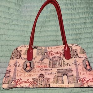 Vintage Paris tapestry bag